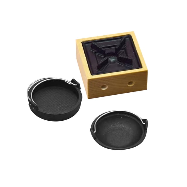 Escritorio de ,Juego de macetas de madera en miniatura para 1/12,Juguetes modernos de muebles de 1:12,Dollhouse Alloy Pot Set Pretend Baoblaze Escritorio de casa de muñecas