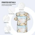 thumbnail image 4 of Daiia Cute Animals Mens Baseball Jersey Button Down Shirts Short Sleeve Sports Uniforms-Large, 4 of 9
