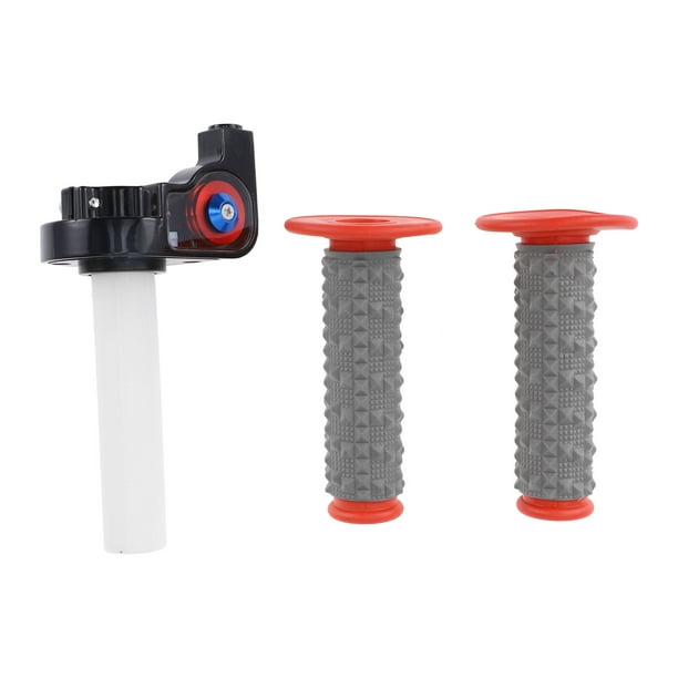Kit de cubiertas de empuñaduras de motocicleta de 7/8" 22mm 15/16" 24mm, empuñaduras de manillar de goma antideslizantes para motocicleta, scooter, bicicleta, ATV, rojo, 1 juego