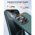 thumbnail image 4 of KOMI Designed for iPhone 16 Pro Max Case,Shockproof Liquid Silicone Protective Phone Case with Soft Anti-Scratch Microfiber Lining Ultra Slim Drop Protection Phone Cover 6.9 inch Forest Green, 4 of 5