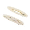 thumbnail image 1 of Ofertas Únicas 1 Par de Clips de Pelo Ovalados con Pico de Pato Blancos, 1 of 5