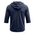 thumbnail image 5 of HAJWOH Men's Hoodies 3/4 Sleeve Workout Beach Shirts Vneck Breathable with Drawstring Sweatshirt, 5 of 5