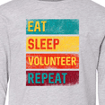 thumbnail image 4 of Inktastic Volunteering Eat Sleep Volunteer Repeat Long Sleeve Youth T-Shirt, 4 of 5