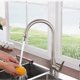 thumbnail image 4 of Stainless steel brushed nickel kitchen sink faucet with dual spray modes and 360 degree swivel head, water saving, 4 of 5