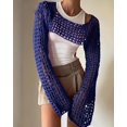 thumbnail image 4 of Women’s Cropped Knit Shrug Top Lightweight Bell Sleeve Summer Cover-Up, Soft Breathable Cropped Cardigan Shrug for Casual & Beach, Cropped Shrug Women, 4 of 13