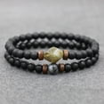 thumbnail image 2 of Trend Men's Bracelet Lava Stone Labradorite Moonstone Beads Bracelet Chakra Yoga Wood Bead Bracelet For Men Jewelry Bileklik, 2 of 6
