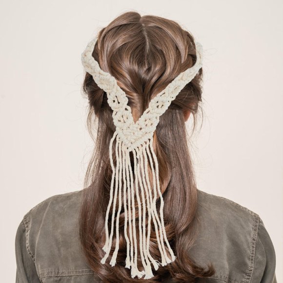 YSNOOWE Para Mujer En Macramé Beige Decorativa Para Eventos Especiales