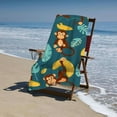 thumbnail image 4 of PHYHOO Cute Monkey for Adults Kids Microfiber Lightweight Swimming Pool Towels Quick Dry Absorbent Sand Free Large Oversized Bath Towel 30x60in, 4 of 8