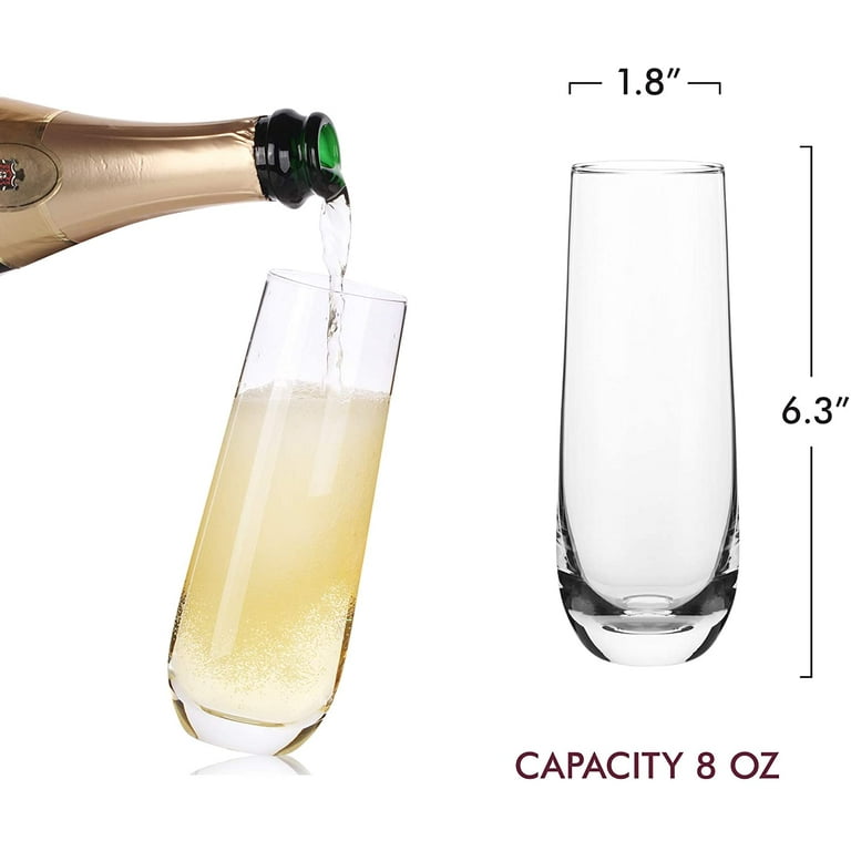 ELIXIR GLASSWARE Stemless Champagne Flutes - Crystal Glass Flutes, Hand  Blown - Set of 6 Stemless Gl…See more ELIXIR GLASSWARE Stemless Champagne