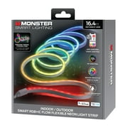 Monster 16.4ft Neon LED Strip Lights, Multicolor Flow LED Lights for Indoor & Outdoor Decor, Mounting Clips Included