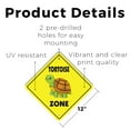 thumbnail image 2 of Tortoise Plastic Crossing Sign - 12 Inch X 12 Inch Xing Sign Gift Animal Reptile Wildlife Slow Pet Cute Exotic Nature Decor Outdoors Fun Shell, 2 of 4