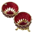 thumbnail image 2 of STP Goods Imperial Faberge Openwork Mesh Egg / Jewelry Box in Red, 2 of 6
