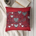 thumbnail image 3 of I Love U XOXO Valentine Hearts Throw Pillow Covers, Love Wedding Cushion Case Decoration for Sofa Couch, 3 of 5