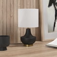 thumbnail image 4 of Henn&Hart 7" Noir Mat Céramique / Tissu Mini Lampe, 4 of 10