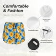 thumbnail image 4 of Daiia Blue Ocean Wave Sunflower Pattern Women's 2 in 1 Running Shorts - Lightweight Athletic Workout Gym Yoga Shorts Liner with Phone Pockets-Medium, 4 of 7