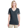 thumbnail image 1 of Jerzees Ladies' 4.5 Oz. Tri-Blend Varsity V-Neck T-Shirt, 1 of 1