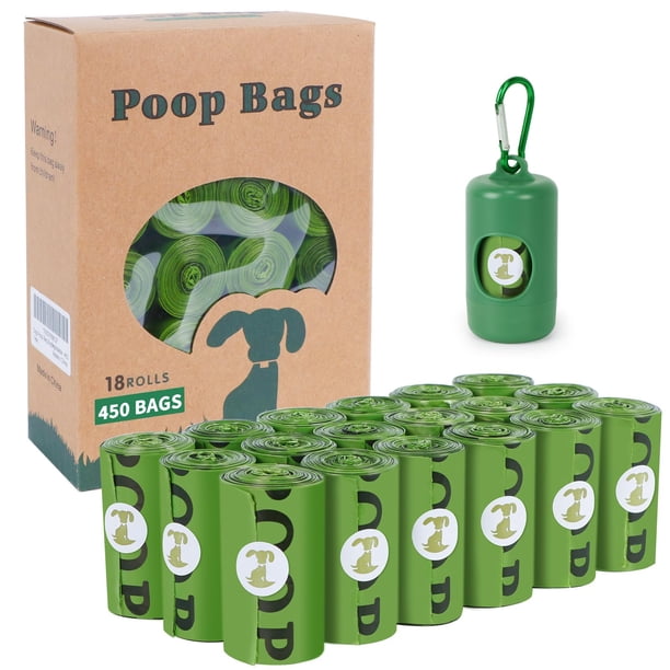Bolsa para excrementos de perro BOTEWO, biodegradable, con aroma a 450 bolsitas y dispensador