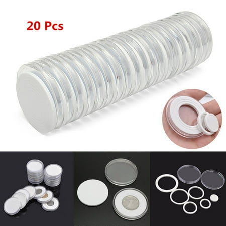 - Moaere 20 Pieces Coin Capsules Protect Gasket Coin Holder Case with Storage Organizer Box for Coin Collection Supplies