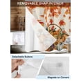thumbnail image 3 of No Hook Cloth Fabric Shower Curtain with Snap in Liner, Thanksgiving Fall Waterproof Shower Curtains Set with See Through Top Window, Orange Maple Leaves Pumpkin Sunflower Bath Curtains 48"x72", 3 of 6