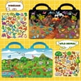thumbnail image 5 of 6Set Puffy Sticker Books for Kids 2-4, 3D Reusable Stickers Books for Toddlers 1-3,2-4,Farm,Animal,Dinosaurs,Ocean World,Space,Vehicle, 5 of 9