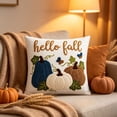 thumbnail image 5 of AURIGATE Pumpkin Pillow Cover, 17.7 in Canvas Living Room Sofa Festival Bow Decoration Cushion Case for Halloween Thanksgiving Home Decor, 5 of 8