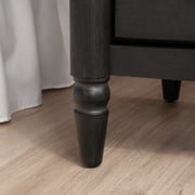 (2 pack) My Texas House Monroe 3-Drawer Nightstand with USB, Raven Black Oak