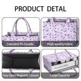 thumbnail image 4 of Large Capacity Tote Bag,White Purple Butterfly Flower Pattern Handbag Fashion Luxury Tote Bag,15.7"x13"x 5.1" Inches,Laptop Compatible, 4 of 6