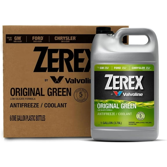 Zerex Original Green Low Silicate Concentrate Antifreeze/Coolant 1 GA, Case of 6