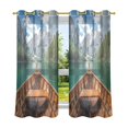 thumbnail image 6 of Yayeee Window Curtains Light Filtering 63"x42" Grommet Panel Pair Home Living Room Decor, Lake, 6 of 7