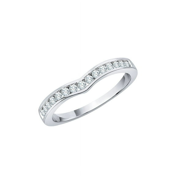 Diamond Wedding Band in Sterling Silver (1/4 cttw) (I-Color, SI3-I1 Clarity) (Size-8.5)