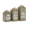 thumbnail image 1 of IMAX Corporation Farmhouse 3 Piece Lidded Canister Set in Green, 1 of 2