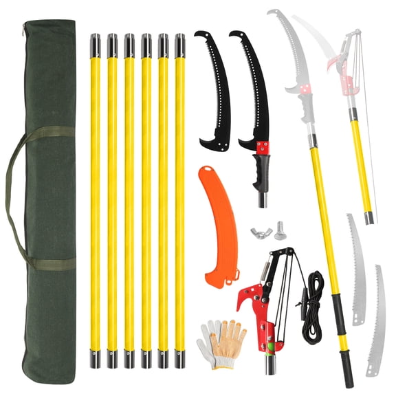 SSyao Tree Pruner Pole 26 ft. Saw Branch Limb Pruning Cutter Trimmer Extendable Shaft