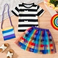 thumbnail image 2 of XZNPDUCQ Toddler Girls Outfits Short Sleeve Cartoon Print T-Shirt Tops & Elastic Shorts Sets 2Pcs Cute Baby Girls kids For 6 12 18 24 Months 2T 3T 4T 5T Dailywear Black，1-2 Years, 2 of 9