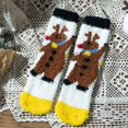 thumbnail image 2 of CPNG Ugly Christmas Socks for Boys Girls Festive Patterns Striped Fuzzy Socks Cute Coral Fleece Cozy Warm Crew Socks Christmas Fluffy Slipper Sock, 2 of 7