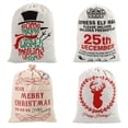 thumbnail image 2 of Bolsas de embalaje navideñas de 1/2 piezas con patrones exquisitos, bolsas de regalo duraderas con cordón para festivales, 2 of 3