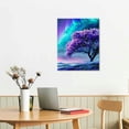 thumbnail image 3 of EastSmooth Canvas Wall Decor For Bedroom Frame Wall Art For Living Room Purple Tree Wall Artworks Inspiration Wall Pictures For Office Modern Aurora Prints Dining room Decorations, 3 of 5