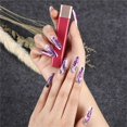 thumbnail image 2 of Square Press on Nails Long,Neon Colorful Butterfly rhinestones Press On Nails Long Reusable Semi Transparent Nails Cute, 2 of 4