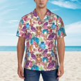 thumbnail image 2 of Logiee Watercolor Owl Print Mens Hawaiian Shirts,Loose-Fit Short Sleeve Button Down Tropical Aloha Beach Shirt,Summer Vacation Wedding Tops,XX-Large, 2 of 7