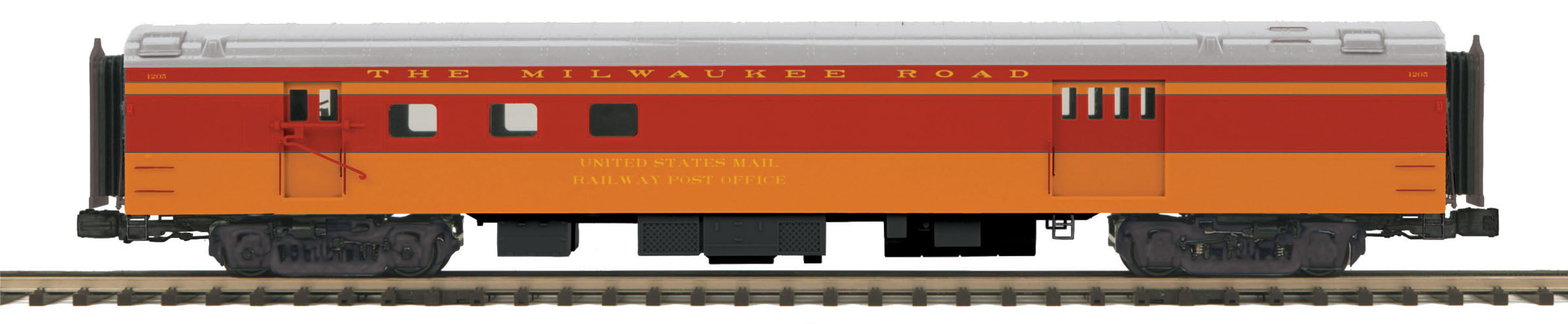 MTH #20-68284 3 Rail Milwaukee Road 70'' Streamlined RPO Passenger Car Smooth 