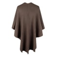 thumbnail image 6 of XFLWAM Women's Shawl Wrap Poncho Sweaters Solid Color Open Front Cardigan Shawls Cape for Fall Winter Coffee Free Size, 6 of 8