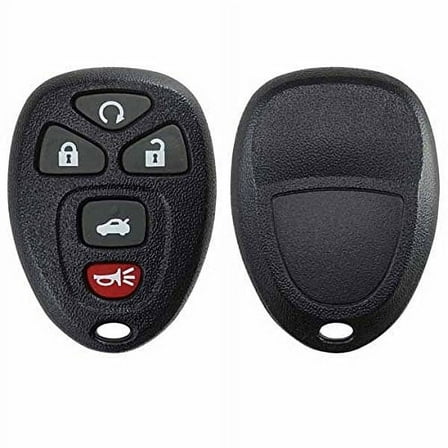 KeylessOption Keyless Entry Remote Key Fob Shell Case Button Pad Cover for Chevy Impala Monte Carlo Buick Lucerne Cadillac DTS OUC60270, OUC60221