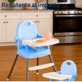 thumbnail image 3 of Silla Periquera Para Bebe Alta Plegable Portatil 3 En 1 Modelo Azul, 3 of 4