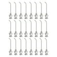thumbnail image 1 of Blunt Tip Dispensing Needle 18 Gauge 1 Inch 45 Degrees Bent Flow, Silver Tone, 24pcs, 1 of 5