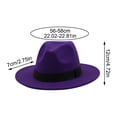 thumbnail image 2 of Classic Wide Brim Felt Fedora Hat for Men Women Vintage Style Formal Hat Christmas Party Costume Accessory for Holiday Events, 2 of 3