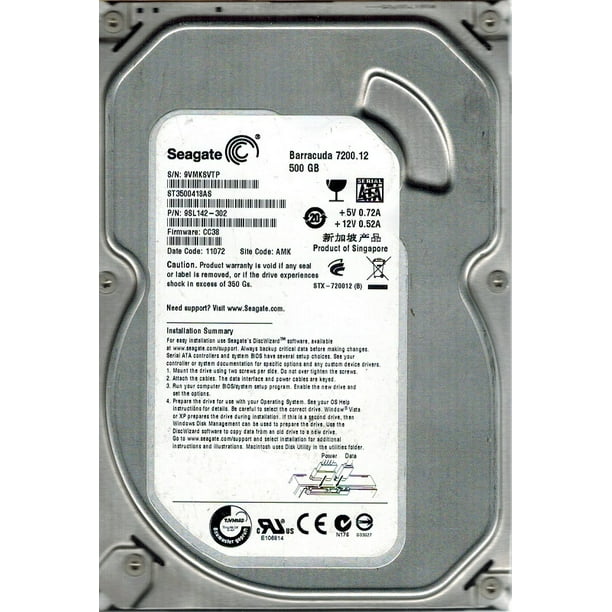 Seagate Stas P N 9sl142 302 F W Cc38 Amk 500gb Walmart Com Walmart Com