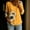 Multicolor, variant on IUYRTFE Women's Mustard Yellow Sketch Sunflower Partial Print V Neck Button Down Blouse, 3/4 Sleeve Gathered Waist Loose Fit Casual Shirt