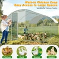 thumbnail image 5 of Ktaxon 20' x 10' Metal Chicken Coop with Run, Walkin Poultry Cage for Yard with Waterproof Cover, Doom Roof for Hen House, Duck and Rabbit, 5 of 9