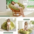 thumbnail image 5 of Papasan Chair Cushion with Corduroy Cover (Without Chair), 48 x 48 Inch Supportive Cushion, Overstuffed Chair Cushion,Green, 5 of 6