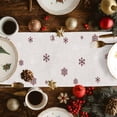 thumbnail image 3 of Merry Christmas Cotton Linen Table Runner Green Red Black Plaid Christmas Tree Snowflakes Linen Dining Table Runners for Home Decor Party Dining Room Restaurant Kitchen Party 13" x 48", 3 of 9