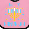 thumbnail image 4 of Inktastic Happy Hanukkah with Menorah and Stars Boys or Girls Baby Bib, 4 of 4